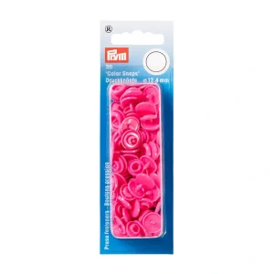 Plast Trykknapp 12,4mm, Rosa