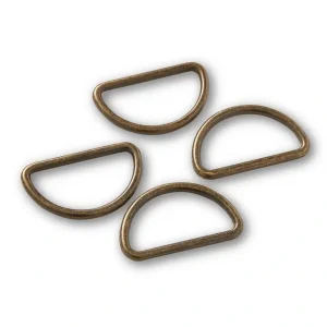 D-ring 30mm, Antikk Messing