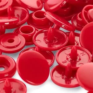 Plast Trykknapp 12,4mm, Rød