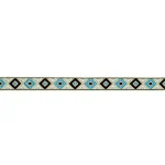 Jaquard bånd 13mm, Sort/Blå/Beige