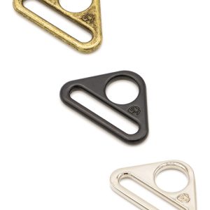 1" Triangle Ring, Flat, Set of Two, Antikk messing