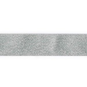 Dekorasjonsbånd sølv 22mm , sateng, Silver pearl