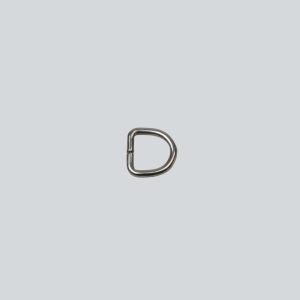 D-ring 10mm, Sølv