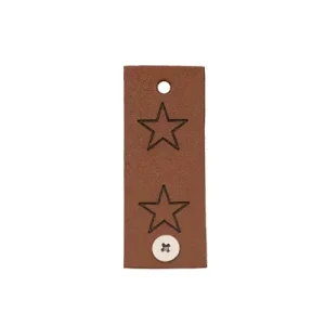 Naglemerke Stjerne /Lyse Brun 5*2cm