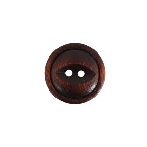 Treknapp – 2-hull 18mm – Rød/brun