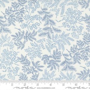 Nantucket summer, Hvit med lyse blå blomster