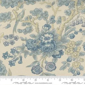 Regency Somerset Blues Bluegray Flowers & Birds