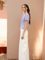 Sommerstrikk Enkeltoppskrift 2604, nr.2, Elodie Tee - Bilde 3