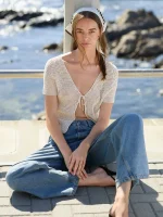 Sommerstrikk Enkeltoppskrift 2604, nr.3, Ava Blouse