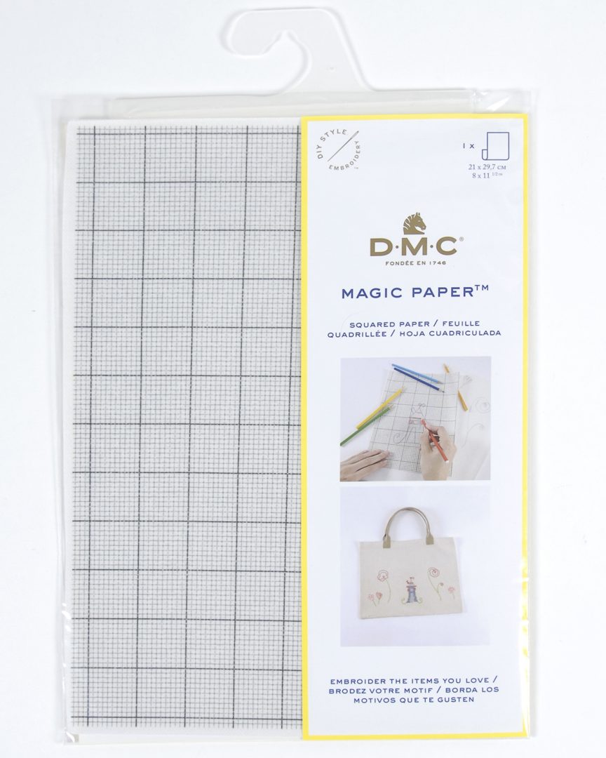 08cbe0f72e3e7d8ed87d0dd3951adad0.jpg DMC Magic paper – , vannoppløselig Broderipapir med ruter. 21 x 29,7 cm - Bilde 1