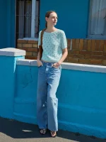 Sommerstrikk Enkeltoppskrift 2604, nr.2, Elodie Tee