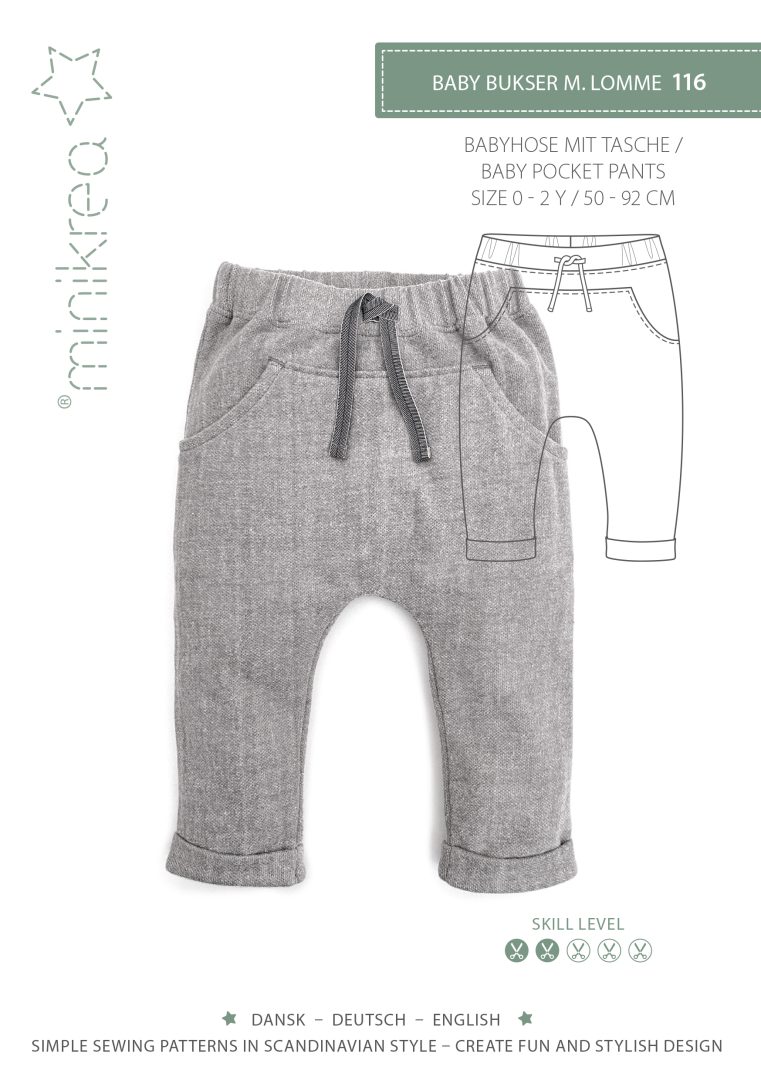 e5c3fe067642dd0e37b6c741033eeff0.jpg 116 Minikrea Babybukse med lomme - Bilde 1