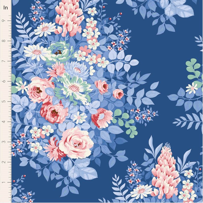 53858ef2ca912fc6e3c637c57177341e.jpg Tilda Something Blue, Whimsyflower Night - Bilde 1