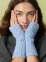 Cashmere Enkeltoppskrift 2607, nr.4, Miu Pointelle Mittens - Bilde 4