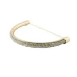 Veskehåndtak buet 13cm, Gull bling